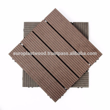 Wood plastic composite decking tiles anti- slip/waterproof/High degree of UV and color stability/ easy to install